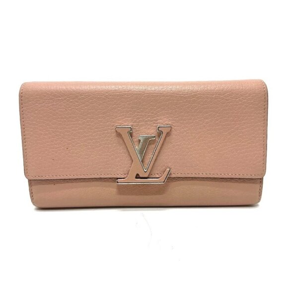 LOUIS VUITTON M61249 Portefeuille-Capsine Flap Long Wallet Leather Magnolia